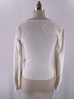 Pretty Garden White Sweater, M