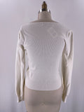 Pretty Garden White Sweater, M