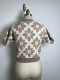 New Knit Mix Brown Cropped Sweater, L (runs small)