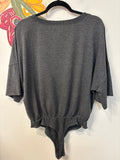 Pink Lily Black Bodysuit, XL