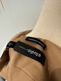 Studio by Torrid Brown 3/4" Sleeve Blazer Jacket, 2X