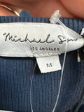 New Michael Stars Blue Jordan Ultra Rib Knit Dress, M