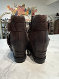 Sorel Brown Leather Joan Of Arctic Wedge II Buckle Boots, 7