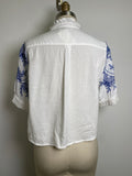 THML White/Blue Top, L