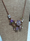 Betsey Johnson Garden Floral Necklace, 16"-18