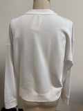 New Calvin Klein White Performance Brush Logo Sweatshirt, S
