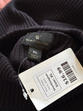 Worthington Black Turtleneck Rib Knit Sweater, XL