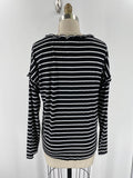 Liam & Co Black Stripe Top, M