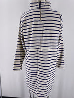 Vineyard Vines Ivory/Blue Stripe Dress, L