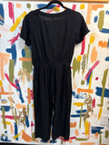 Rethm Black Cropped 20" Inseam Jumpsuit, S