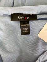 Style & Co Blue Top, L