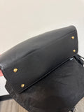Kelly Tooke Black Leather Shoulder Bag, 13"x7"