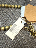 New Chico's Gold Logan Crystal Necklace, 16"-18"