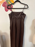 New Banana Republic Brown Faux Leather Jumpsuit, 6 Petite (retail $160)