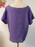 Cut Loose Purple Linen/Cotton Top, M