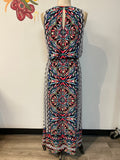 London Times Print Dress, 6 Petite