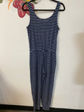 Aerie Blue Stripe 28" Inseam Jumpsuit, S