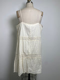 New Flint & Moss  Lace Trim Tiered Cotton Mini Dress, XL