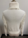 White House Black Market Fringe Sweater, XS