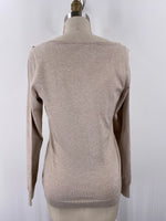 White House Black Market Metallic Gold Sweater, M