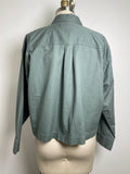 Loft Green Shirt Jacket, L Petite