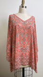 Belle Kim Gravel Semi Sheer Top, 3X