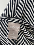 Chico's Black Stripe Top, M