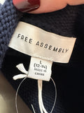 New Free Assembly Blue Anchor Sweater, L