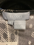 Eccoci Black Wrap 100% Silk Dress, 6