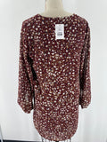 Entro Burgundy Print Dress, S