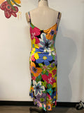 New Tori Richard Flower Fields 100% Silk Dress, 10 No Belt
