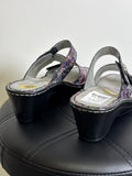 Alegria Purple Velcro Sandals, 38 (8)