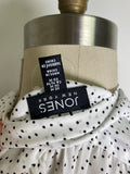 Jones New York White/Black Top, M