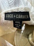 Coco + Carmen White Sweater, XXL