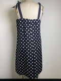 J. Crew Navy Polka Dot Dress, 10 Tall