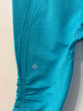 Lululemon Blue Cropped Ruched Leggings, 6