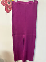 Olive + Oak Purple Rib Knit Skirt, L