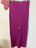 Olive + Oak Purple Rib Knit Skirt, L