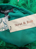 New Strut & Bolt Green Wish Lace Top, S
