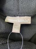 Woman Within Black Hooded Fleece Pullover, 26/28