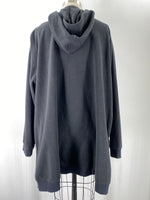 Woman Within Black Hooded Fleece Pullover, 26/28
