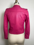 The Eighty Twenty Pink Genuine Lamb Leather Jacket, S