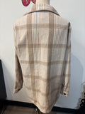 Ci Sono Open Front Plaid Jacket, L