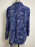 Talbots Blue Sailboats Top, 2X