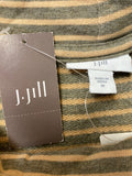 New J.Jill Mock Neck Stripe Top, M