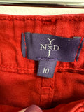NYDJ Red 30" Inseam Jeans, 10