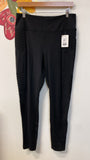 Athleta Black Delancey Moto 28" Inseam Leggings, L