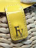 New Frances Valentine Yellow Honeypot Bag, 7"x8"