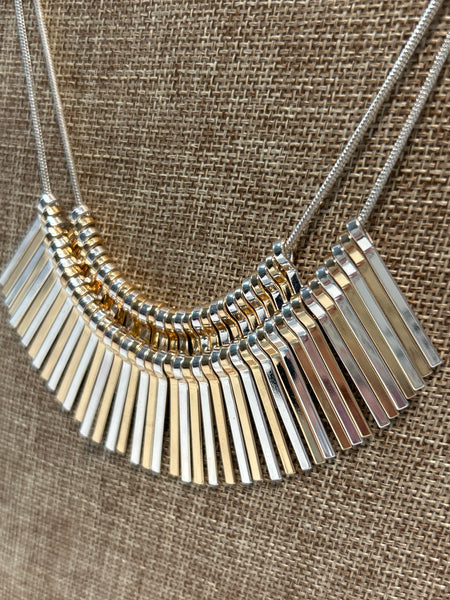 Silver/Gold Necklace, 16"-18"