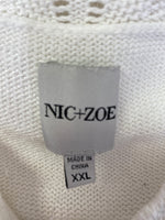 Nic + Zoe White Sweater, XXL